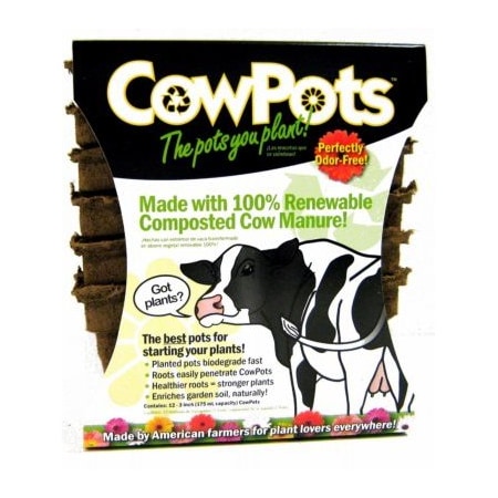 Summit Chemical 12PK 3 SQ Cow Pot 103